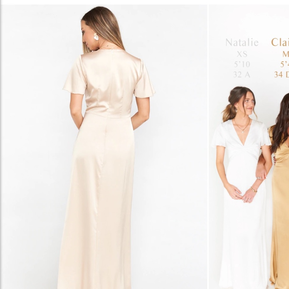 Champagne Maxi Dress (bridesmaid) - Picture 3 of 3